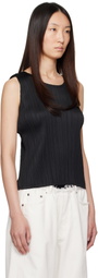 PLEATS PLEASE ISSEY MIYAKE Black Basics Tank Top