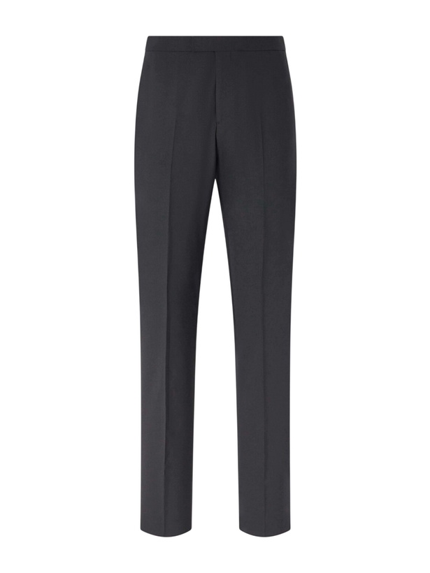 Photo: Favourbrook - Dalton Slim-Fit Straight-Leg Stretch-Wool Tuxedo Trousers - Black