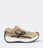 Loewe Pogo suede-trimmed sneakers