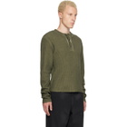 424 Khaki Long-Sleeve Thermal Jersey Henley