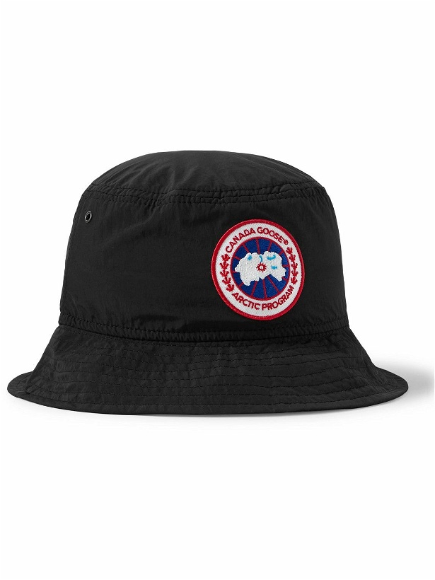 Photo: Canada Goose - Haven Logo-Appliquéd Shell Bucket Hat - Black
