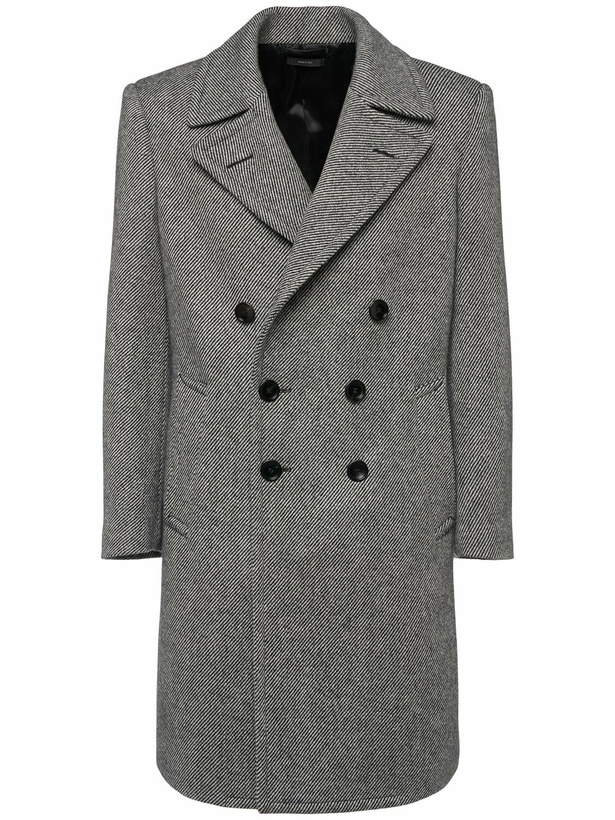 Photo: TOM FORD Mouliné Double Breast Twill Coat