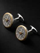 BUCCELLATI - Ornatino Small Gold-Plated and Silver Cufflinks