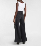 Peter Do - Distressed high-rise wide-leg jeans