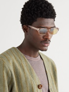Garrett Leight California Optical - Mayan Rectangle-Frame Tortoiseshell Acetate Sunglasses