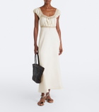 Rixo Maeva lace-trimmed linen-blend maxi dress