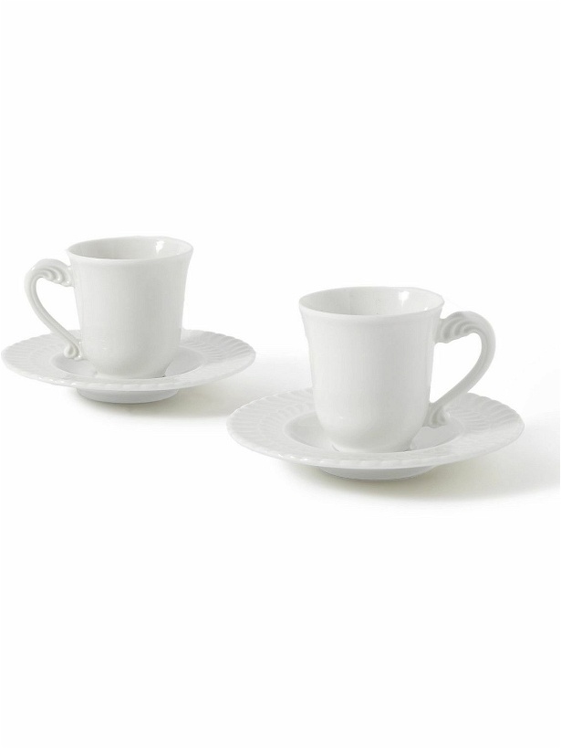 Photo: Buccellati - Porcelain Set of Two Espresso Cups and Saucers
