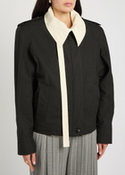 Stella Mccartney Double-layered Cotton-poplin Jacket Black