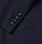 Officine Generale - Navy Leon Unstructured Double-Breasted Wool Blazer - Blue
