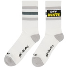 Off-White White and Yellow Label Sport Socks