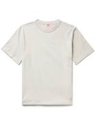 Armor Lux - Callac Logo-Appliquéd Organic Cotton-Jersey T-Shirt - Neutrals