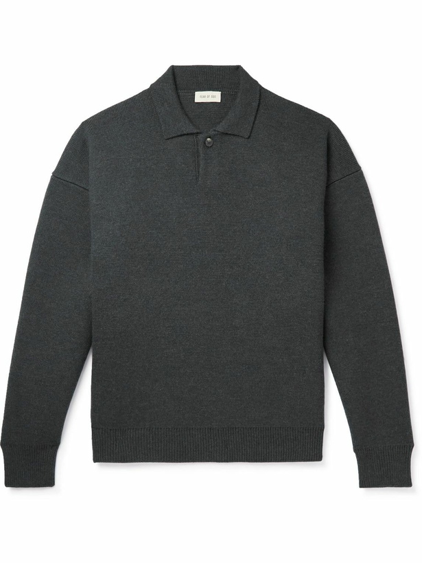 Photo: Fear of God - Eternal Merino Wool Polo Shirt - Black