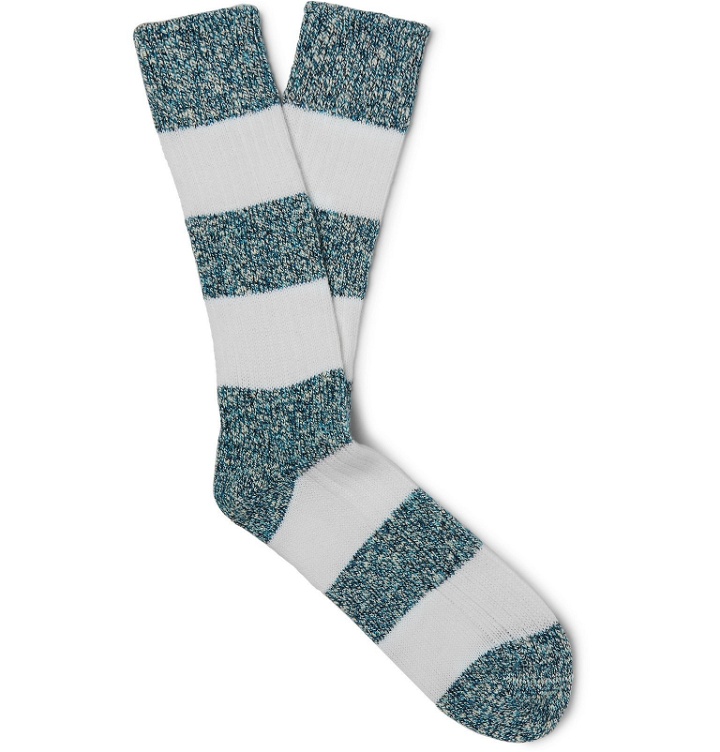 Photo: Corgi - Striped Cotton Socks - Blue
