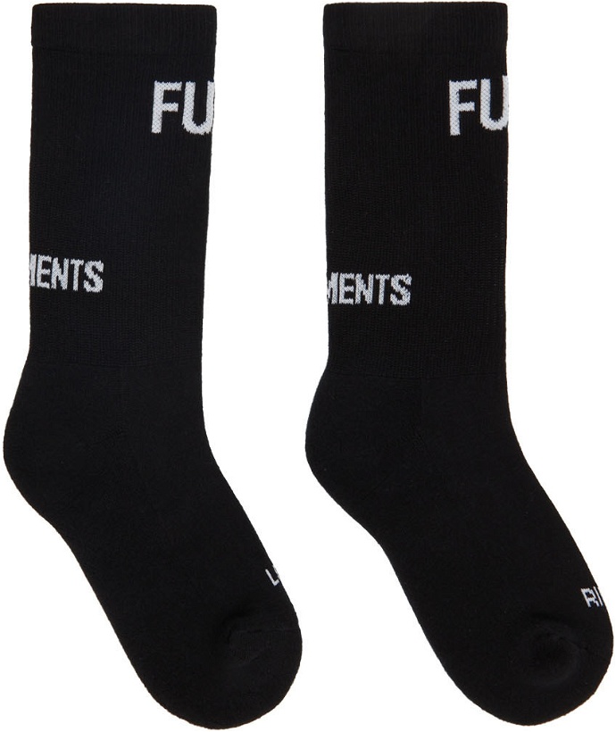 Photo: VETEMENTS Black 'Fuck' Socks