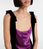 Nina Ricci Gathered satin maxi dress