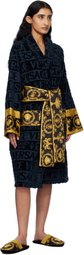 Versace Underwear Navy 'I Heart Baroque' Bathrobe