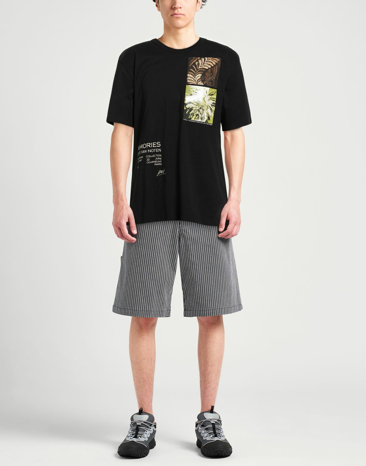 Dries Van Noten Mens T-shirt in Black