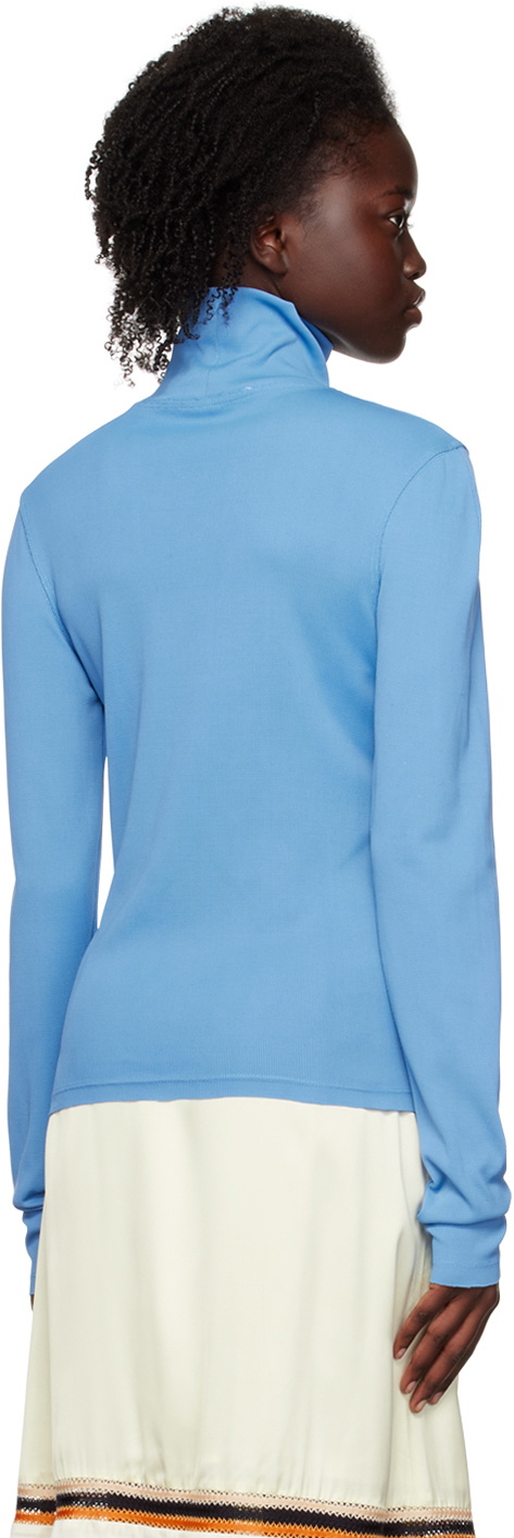 Bianca Saunders Blue Contour Turtleneck