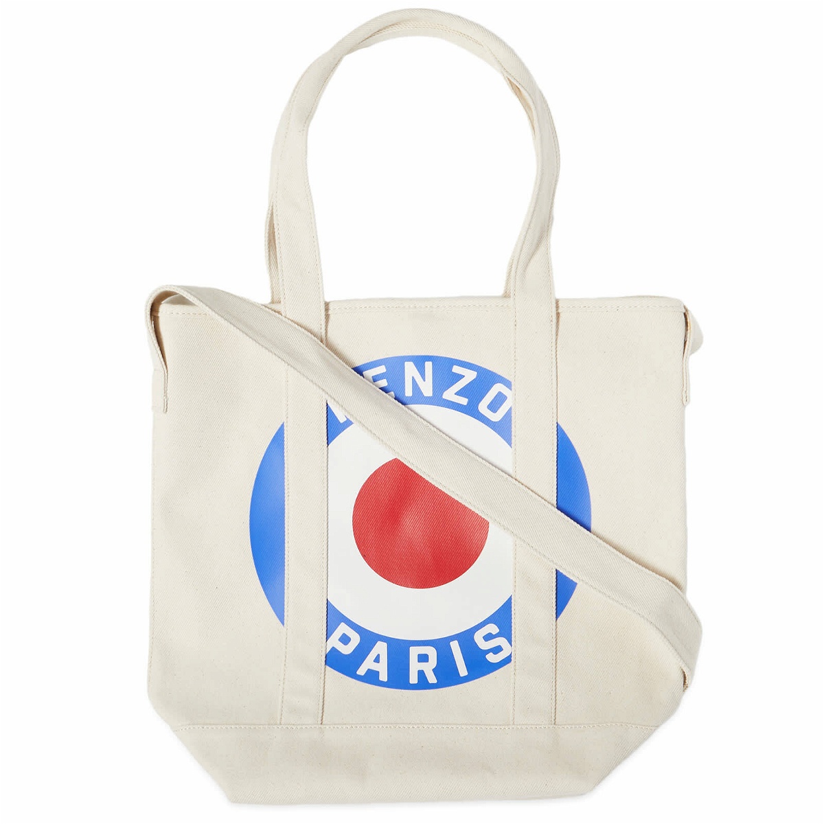 Photo: Kenzo Target Logo Tote Bag in Ecru