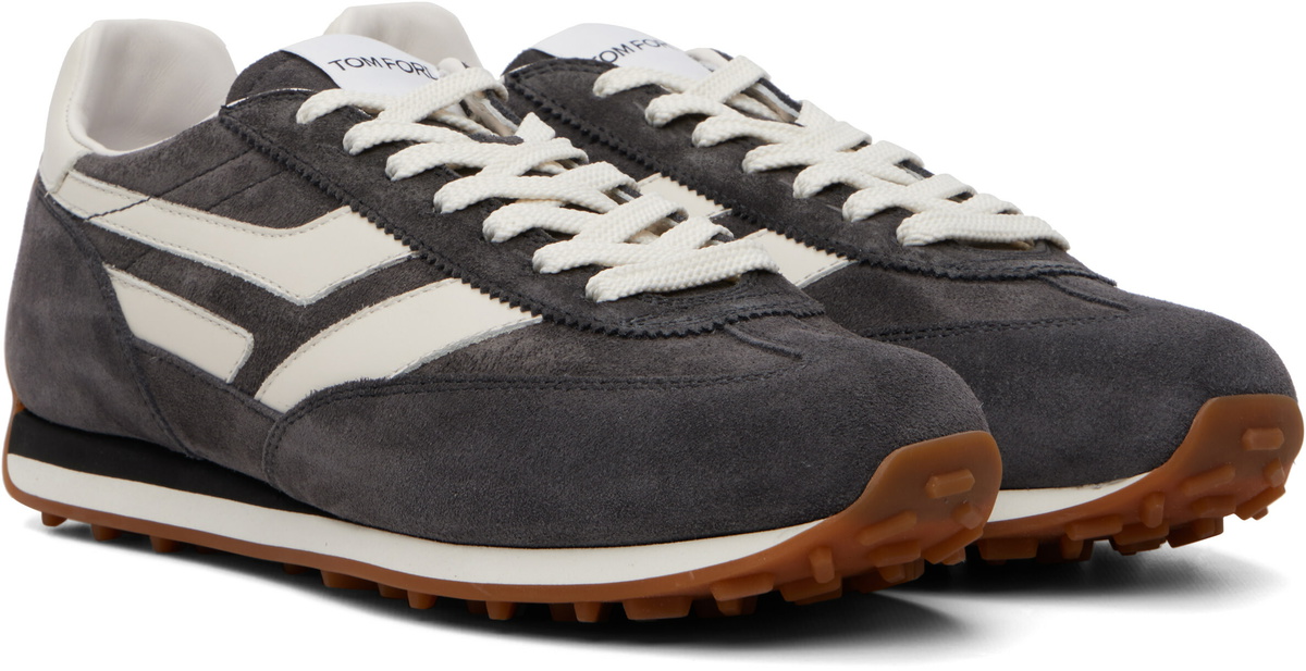 TOM FORD Gray Suede Mick Sneakers