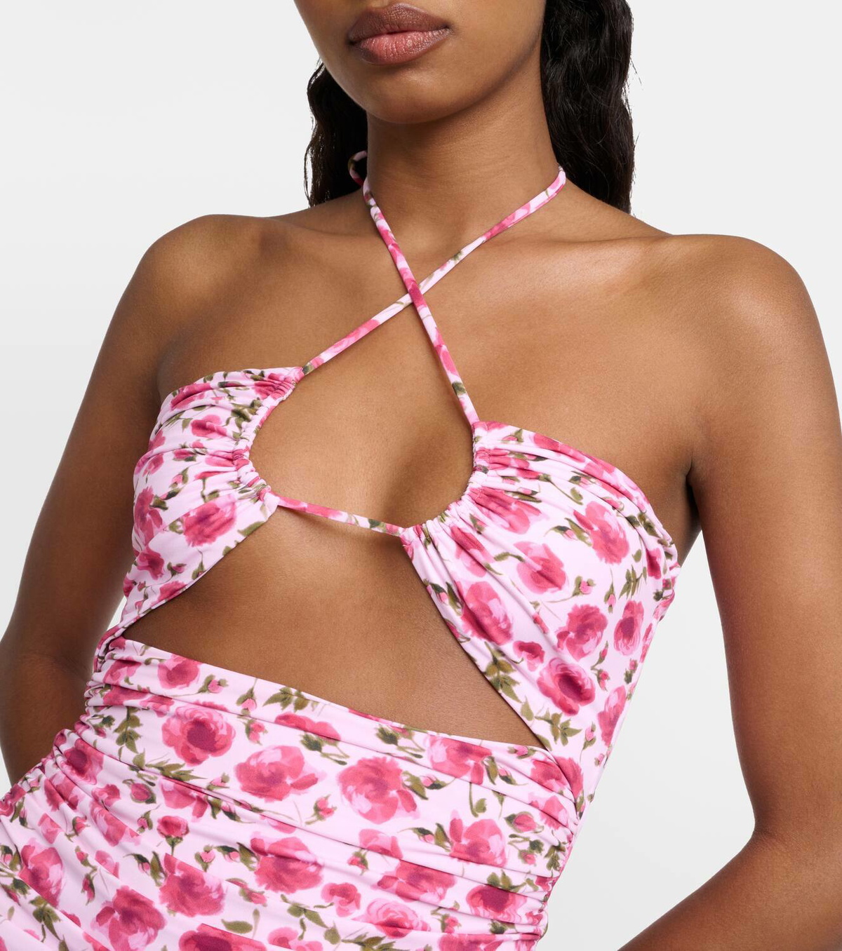 【MAGDA BUTRYM】floral-print ホールターネック swimsuit Magda Butrym Floral halterneck swimsuit Magda Butrym