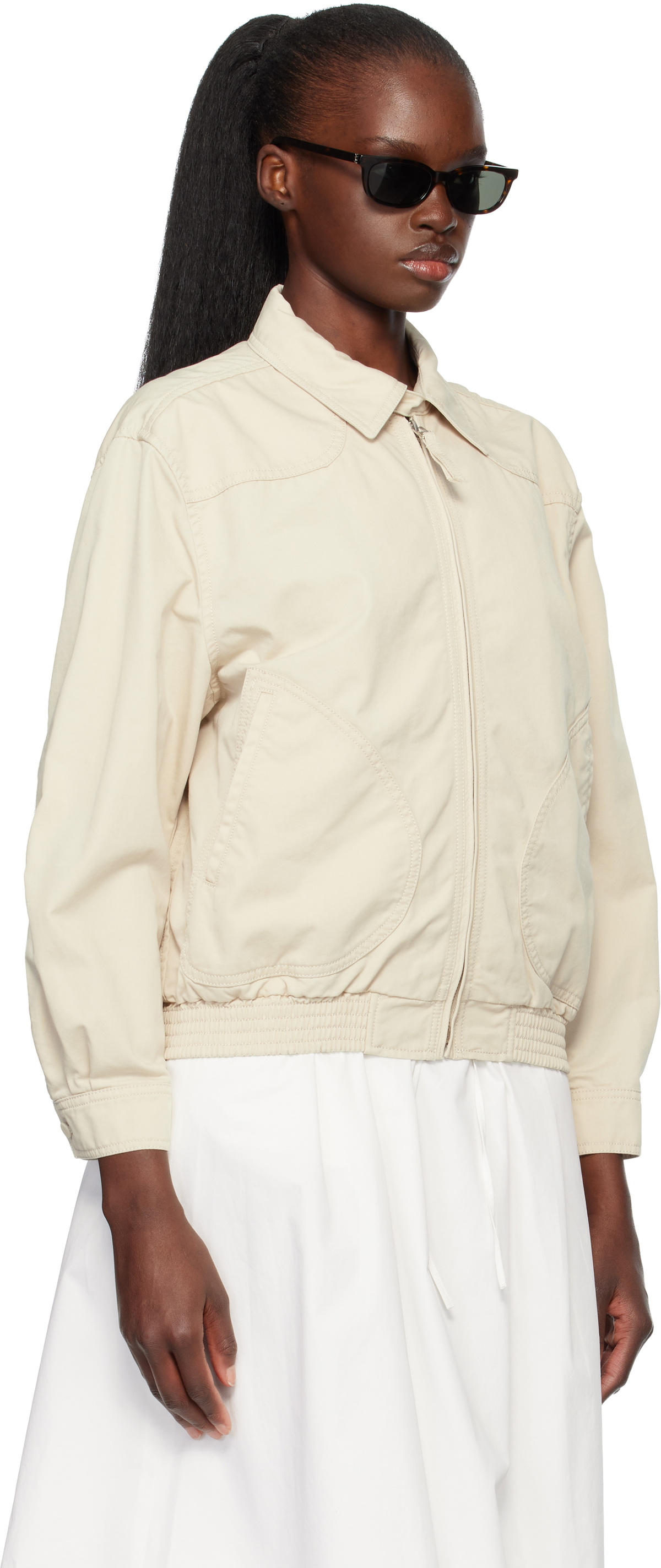 Nothing Written Beige Margaret Cotton Cricket Jacket