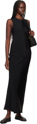 AMI Paris Black Straight Maxi Dress