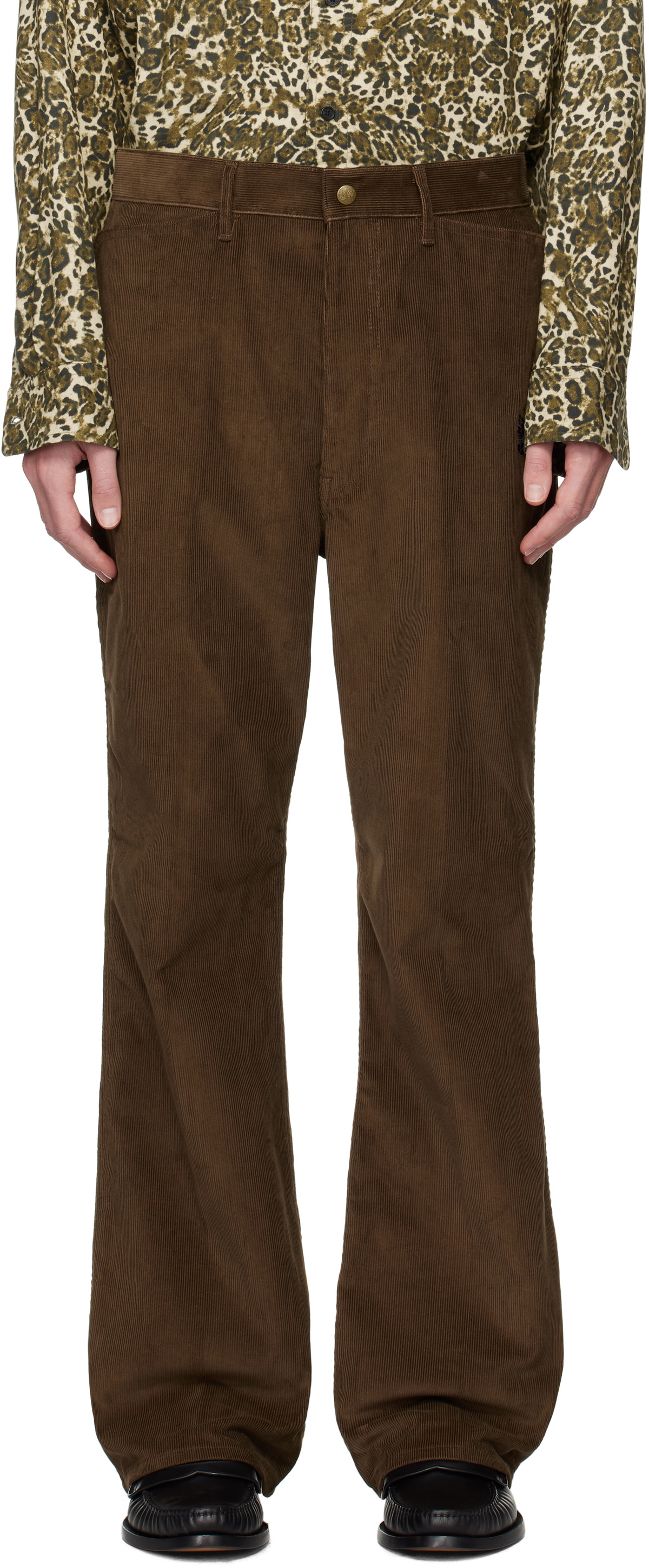 Needles Boot Cut Track Pant ブラウン NEEDLES Track Pants Boot Cut Brown x Purple Size-M Used from