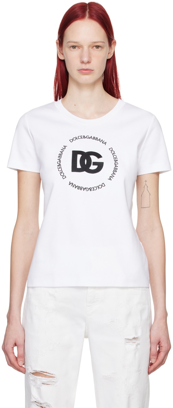 Photo: Dolce&Gabbana White Interlock T-Shirt