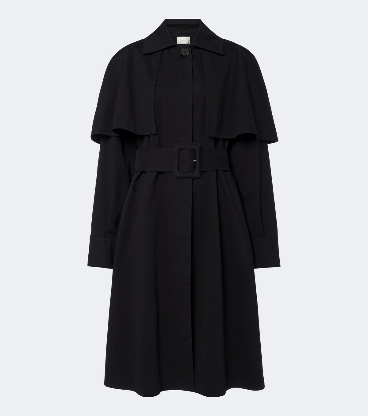 The Row Ayana caped cotton trench coat