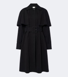 The Row Ayana caped cotton trench coat