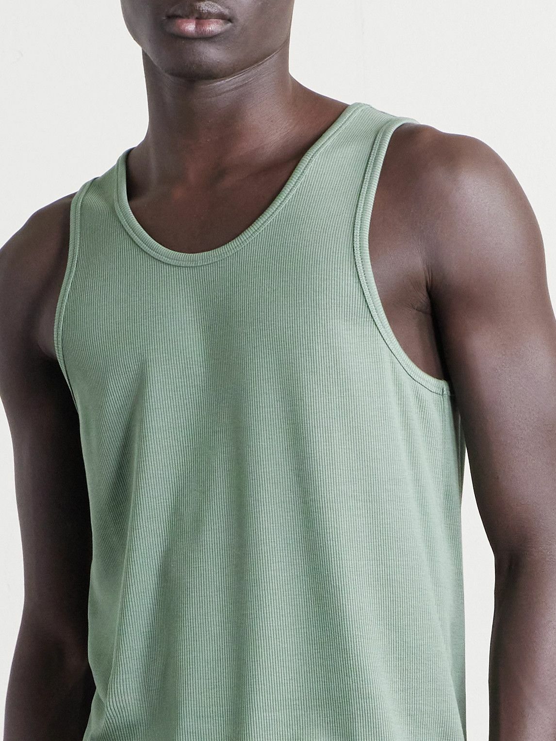 CDLP - Ribbed Stretch-TENCEL™ Lyocell and Cotton-Blend Jersey Tank Top - Green