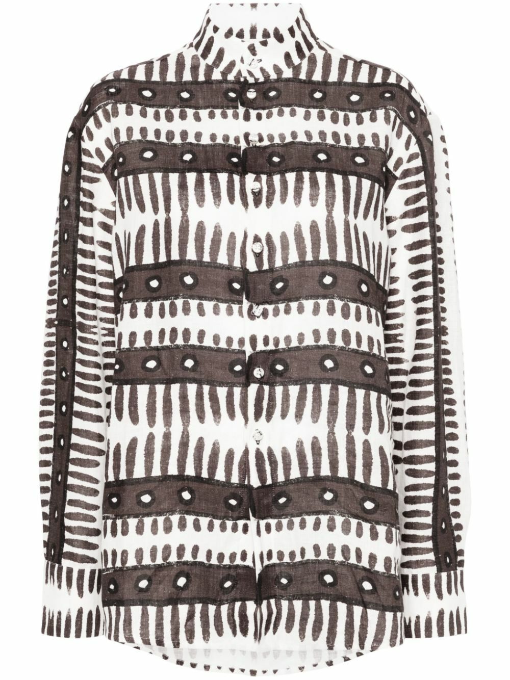 Maison La Plage Brown Kenya Linen Shirt