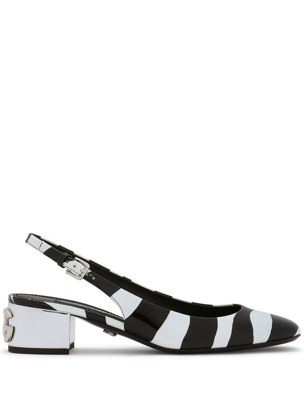 zebra slingback shoes