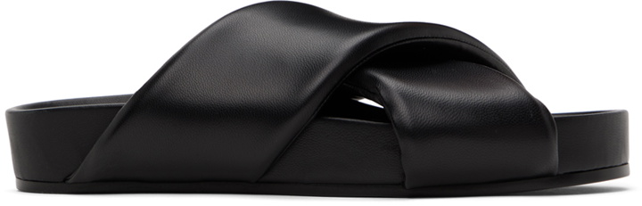 Photo: Jil Sander Black Padded Slides