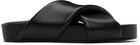 Jil Sander Black Padded Slides