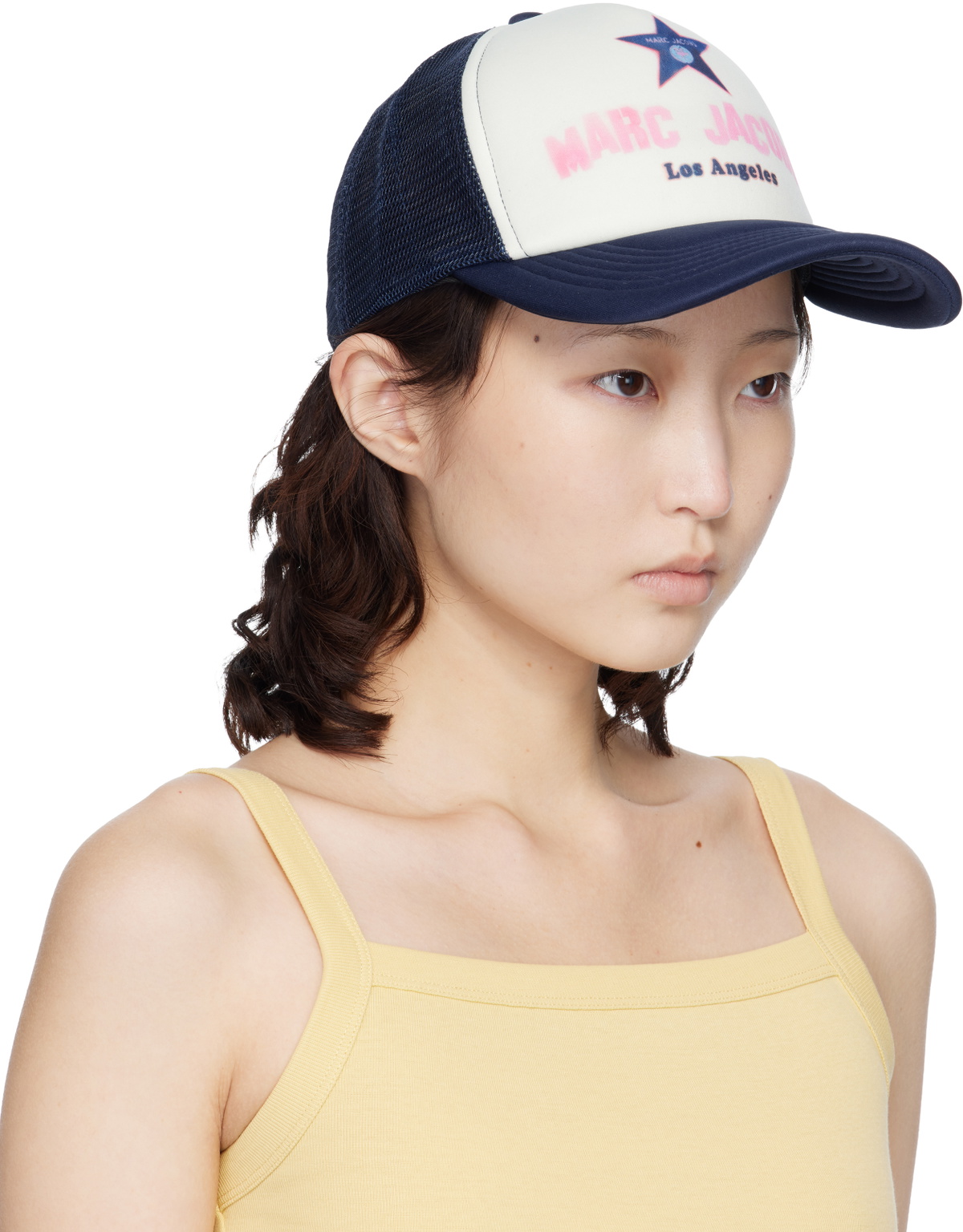 Marc Jacobs SSENSE Exclusive White 'The Los Angeles' City Trucker Cap