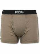 TOM FORD - Stretch-Cotton Boxer Briefs - Brown