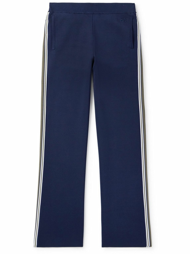 Photo: Wales Bonner - Straight-Leg Striped Knitted Track Pants - Blue