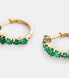 Ileana Makri Rivulet 18kt gold hoop earrings with emeralds