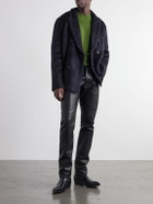 TOM FORD - Slim-Fit Leather Trousers - Black