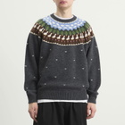 Unlikely Dry Goods Men's Fair Isle Duck Knit Sweater in Charcoal Gray