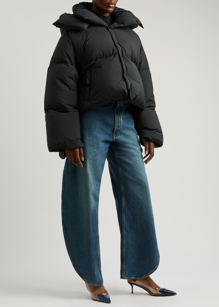 Alaïa Hooded Quilted Shell Jacket Black ALAÏA