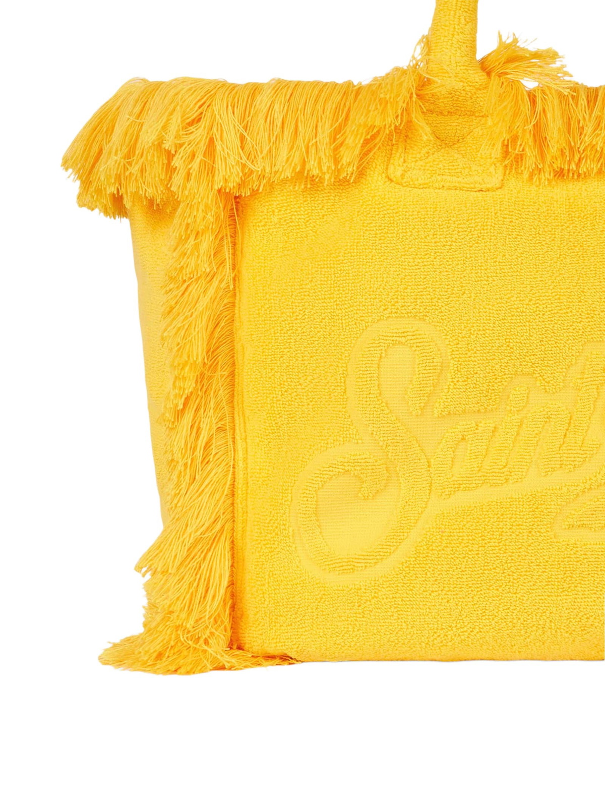 MC2 Saint Barth Vanity Yellow Terry Shoulder Bag With Embossed Logo MC2 ...