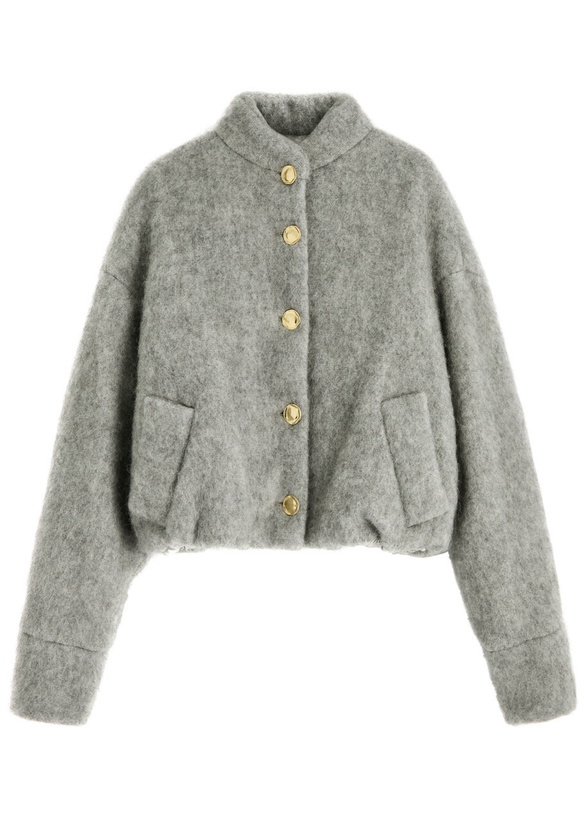 Photo: Darkpark Bobbie Wool-blend Bomber Jacket Grey