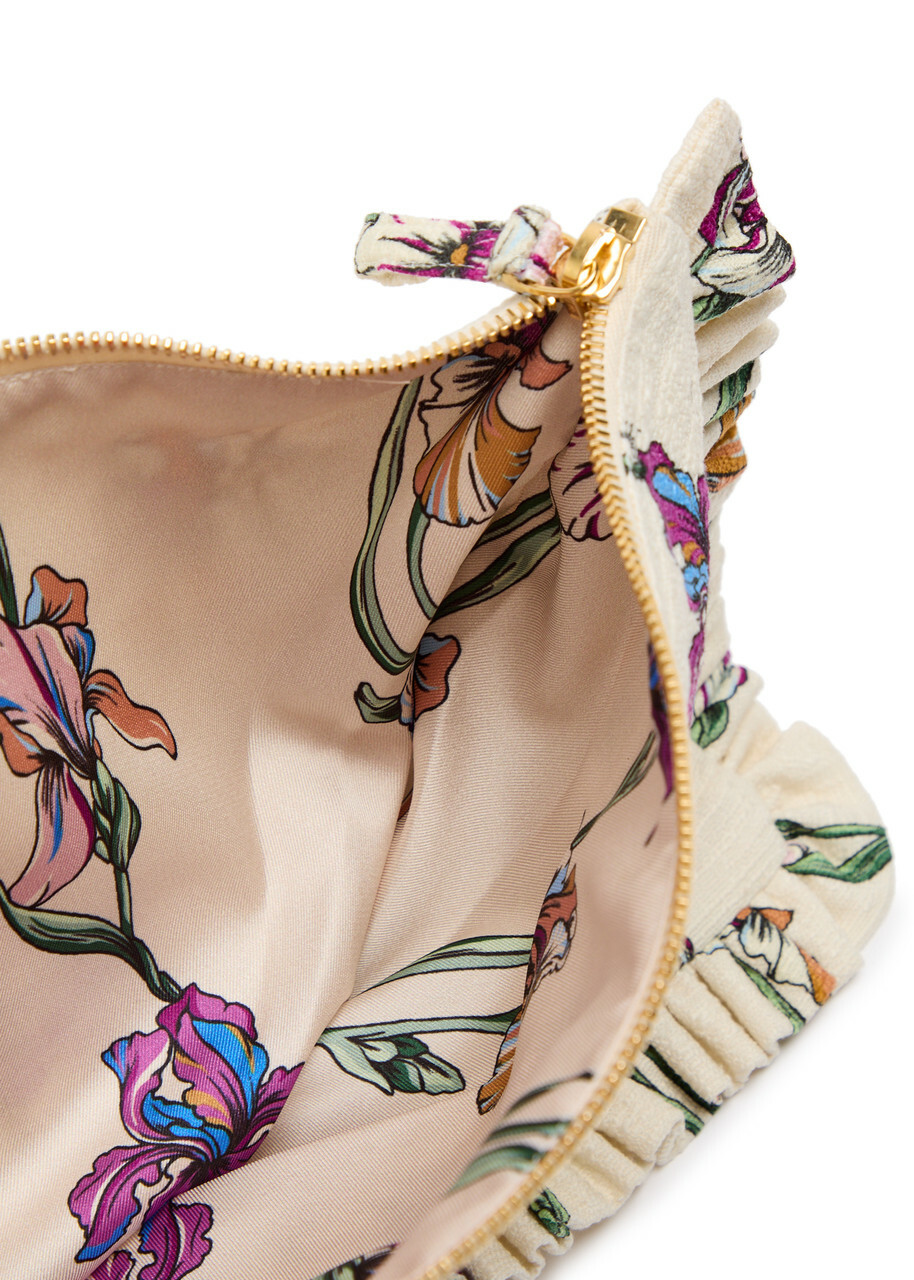 LA Double J Floral Stretch-cotton Hand Pochette Pouch - Multicoloured - One Size