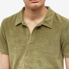 Harmony Men's Tao Terry Cloth Polo Shirt in Khaki