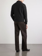Oliver Spencer - Lorimer Cotton-Blend Jacquard Half-Zip Sweater - Black