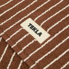 Tekla Fabrics Organic Terry Bath Mat in Rust Stripes 