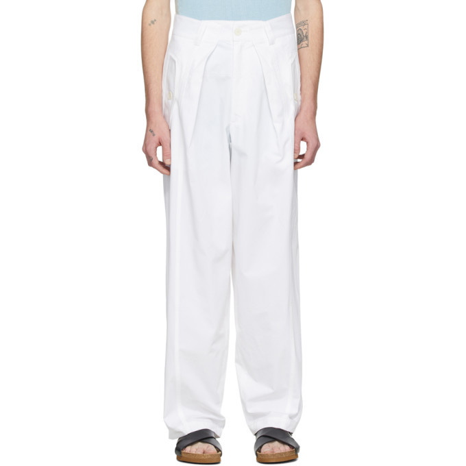 Photo: Jacquemus White Le Pantalon Lavandou Trousers